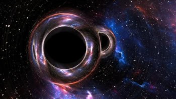 Artist’s impression of the merger of two black holes