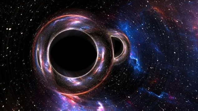 Artist’s impression of the merger of two black holes