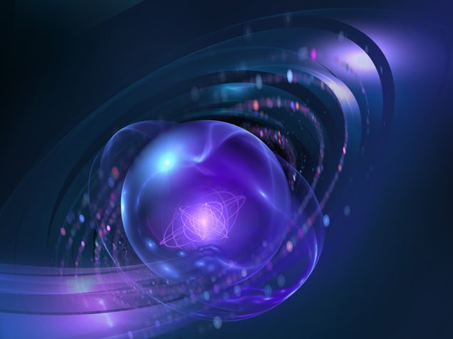 Atom illustration showing electrons