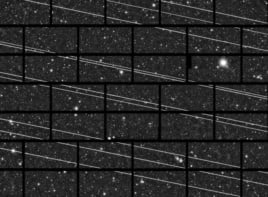 streaks from Starlink satellites