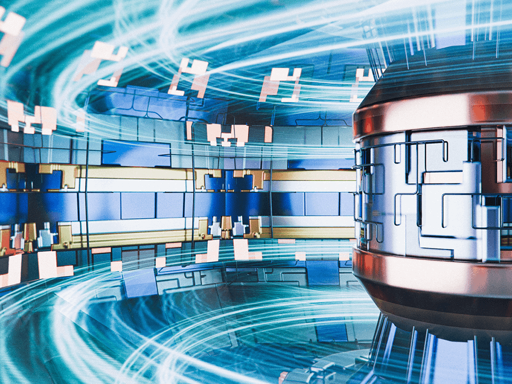 Illustration of a tokamak reactor
