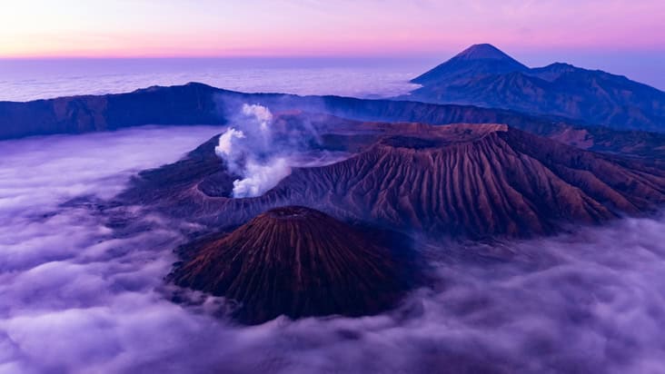 Bromo volcano in East Java, Indonesia