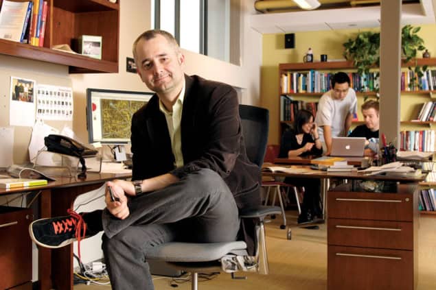 A man sitting in an office