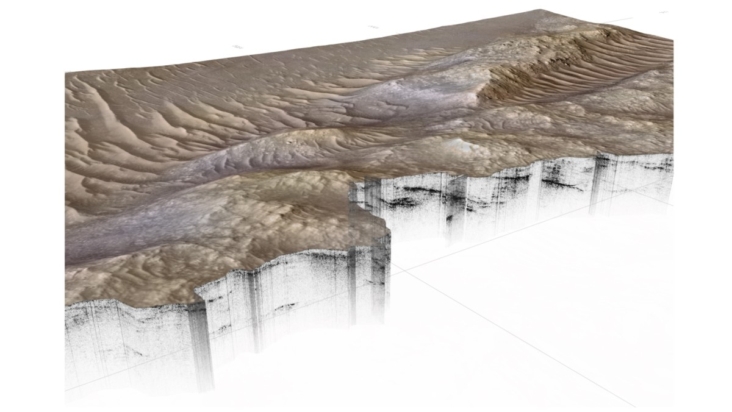 Image data of the potential Martian delta
