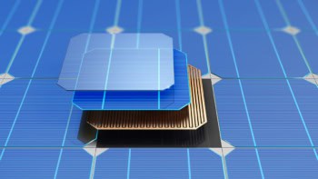 Solar panel material layers schematic