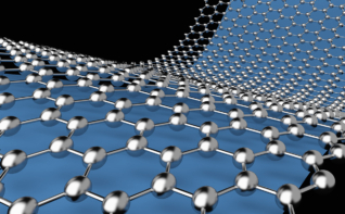 Illustration of the atomic structure of graphene