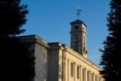 University building with a clock tower