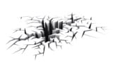 Cracked surface