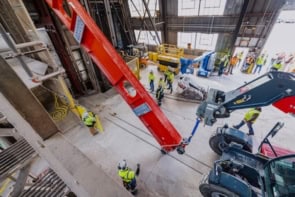 Steel beam at US neutrino facility