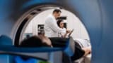 Patient undergoing an MRI scan