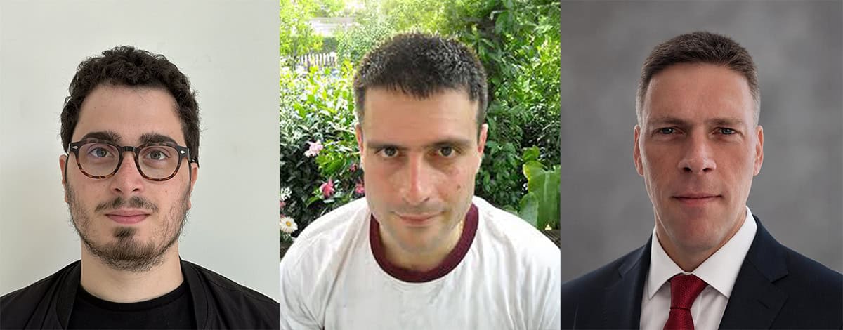 Individual head shot photos of Paolo Proia, Mauro Sbragaglia and Giacomo Falcucci