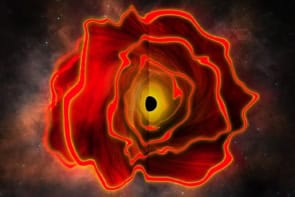 Artist's impression of a little red dot