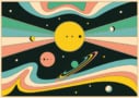 Abstract space geometric pattern