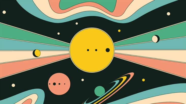 Abstract space geometric pattern