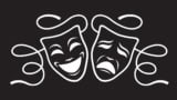 Theatrical masks illustration