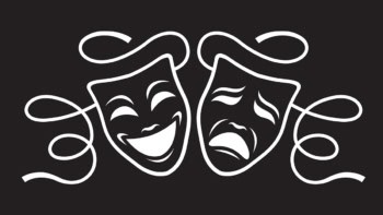 Theatrical masks illustration