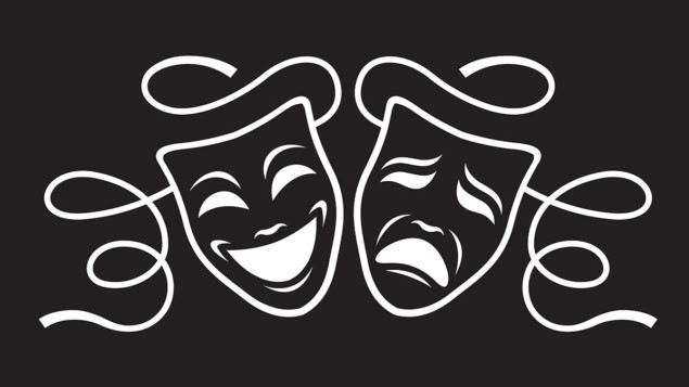 Theatrical masks illustration