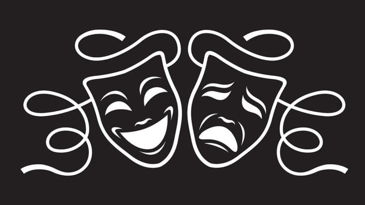 Theatrical masks illustration