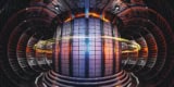 Rendering of inside a fusion tokamak
