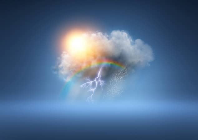 Unpredictable weather illustration