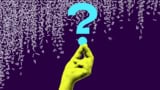 Wordwave logo hand holding a question mark