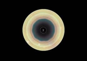 Image of a decagon atmospheric wave on Saturn