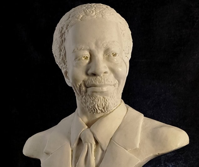 Sculpture of physicist Jim Gates