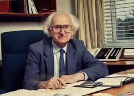 Cyril Hilsum at his desk at GEC