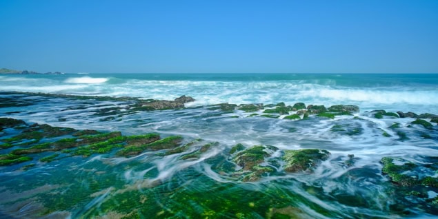 Waste heat from hydrogen production is used to desalinate seawater and generate freshwater as a secondary product