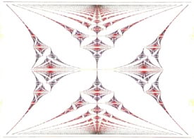 Hofstadter’s butterfly diagram in red and black