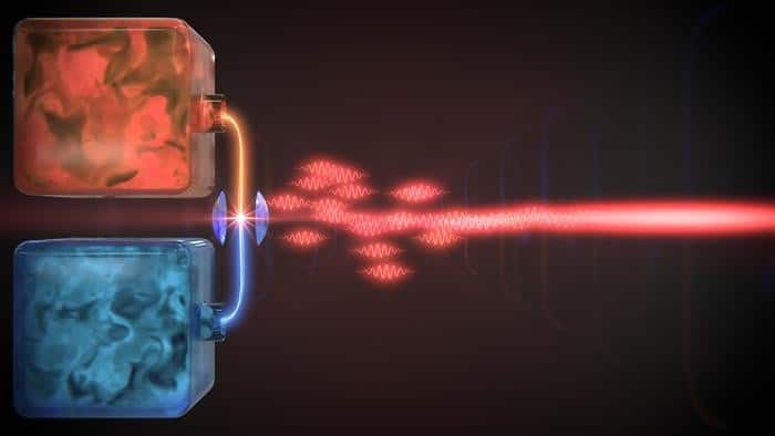 Artist's impression of the single-atom engine