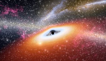 Artist's impression of a supermassive black hole