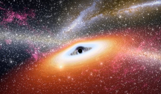 Artist's impression of a supermassive black hole
