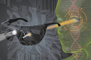 Optogenetic therapy illustration
