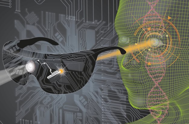 Optogenetic therapy illustration