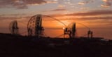LST array in La Palma at sunset