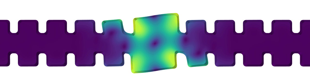 A moving image showing the motion of the nanomechanical resonator
