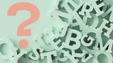 illustration of fallen scattered letters plus a question mark